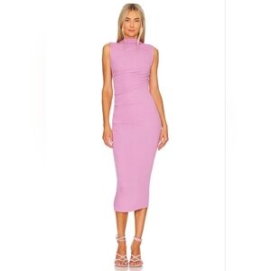 New Enza Costa Silk Twist Pink Sleeveless Dress M Revolve